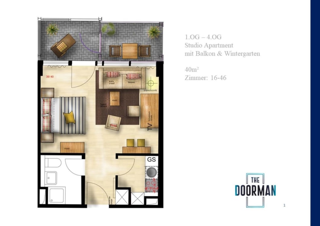 Zimmer The Doorman Welle Frankfurt am Main