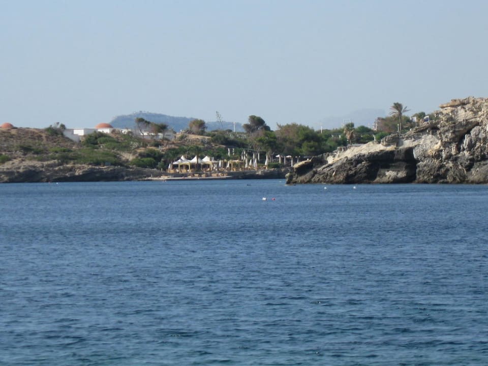 Blick auf Falaraki Hotel Kalithea Horizon Royal