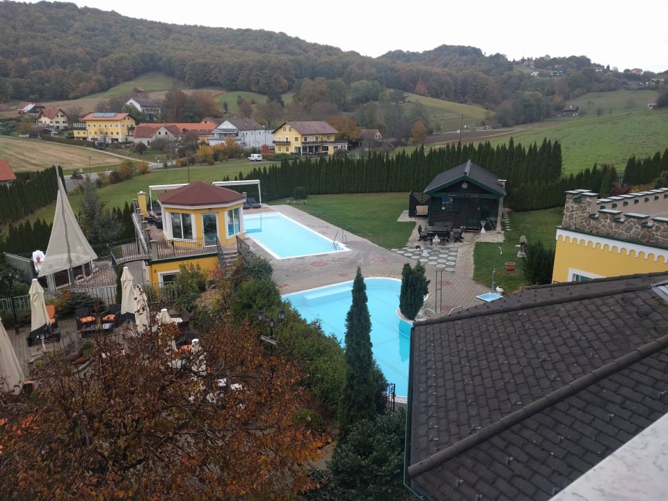Vom Balkon zum äußeren Bereich Schlössl Hotel Kindl