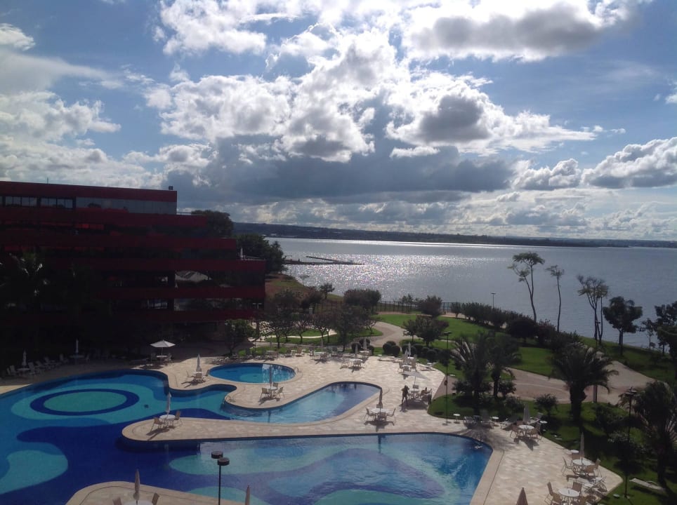 View from my room, lovely pool and nice lake Royal Tulip Brasilia Alvorada