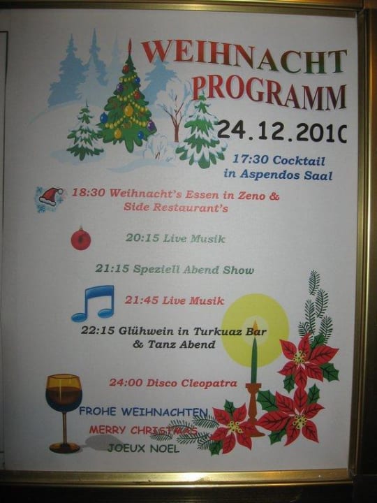 Weihnachtsprogramm Trendy Aspendos Beach Hotel