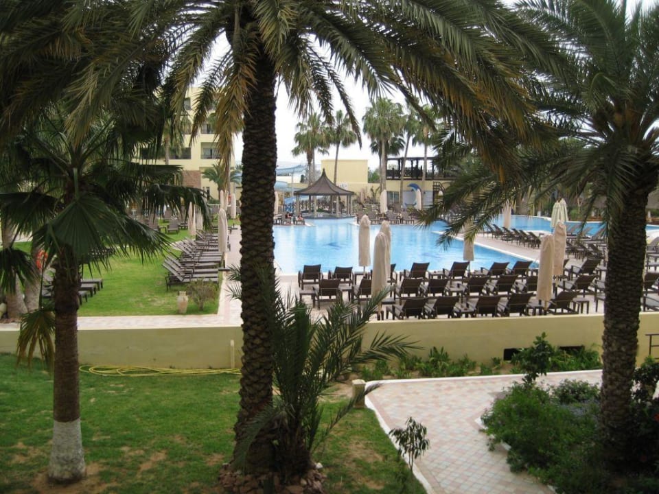 Blick aus Zimmer 1115 auf den Pool Hotel Paradis Palace