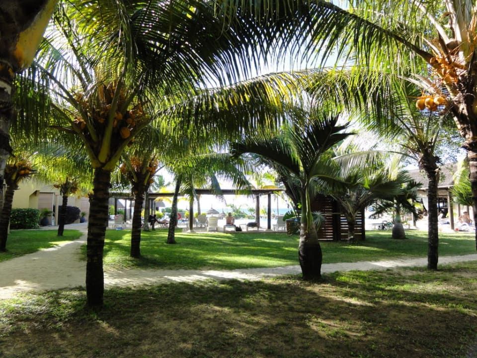 Vom Zimmer richtung Hauptpool und Meer Veranda Pointe aux Biches Hotel