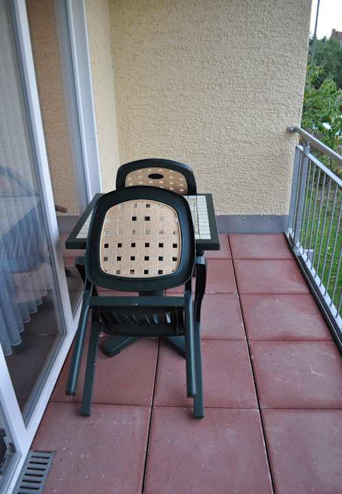 Kleiner gemütlicher Balkon Hotel an der Therme