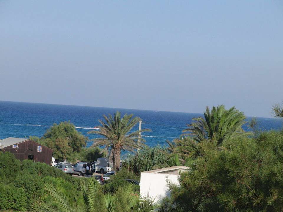 Blick aus unserem Fenster im Transferzimmer Mahdia Beach & Aquapark
