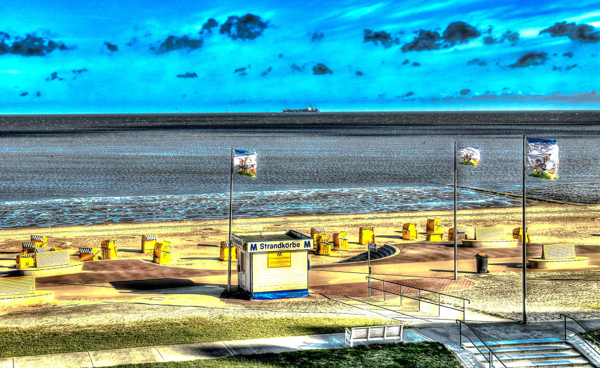 Wattenmeer mit Elbmündung Strandhotel Duhnen / Aparthotel Kamp