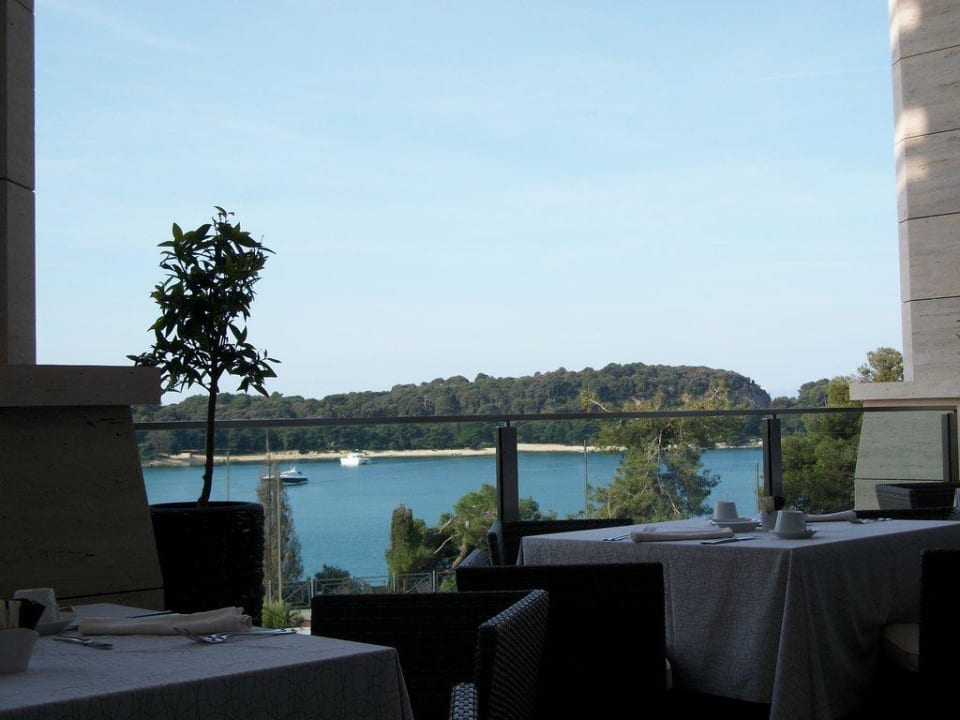 Blick von der Frühstücksterrasse aufs Meer Monte Mulini Adults Exclusive Hotel by Maistra Collection