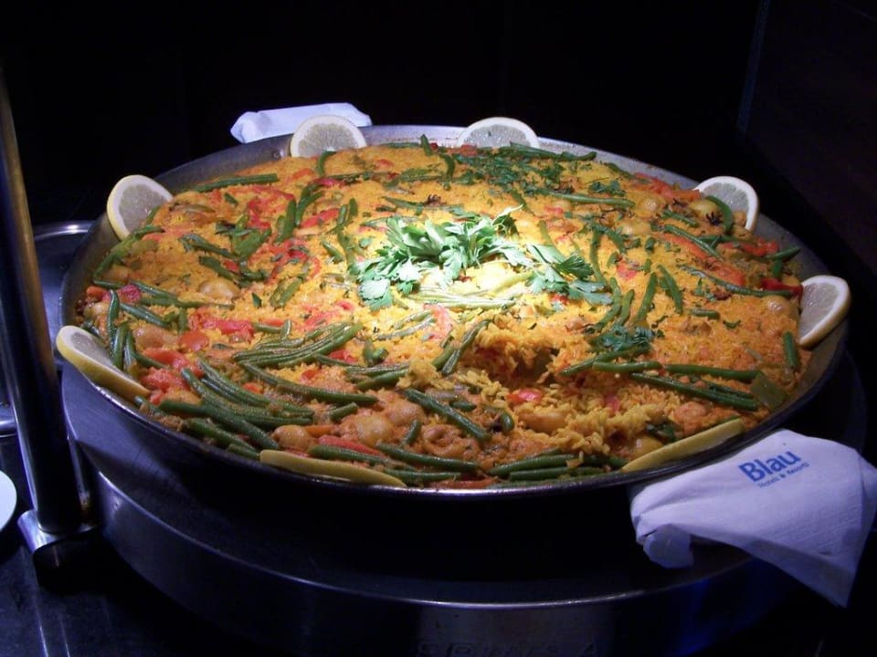 Täglich köstliche 'Paellas' blau punta reina