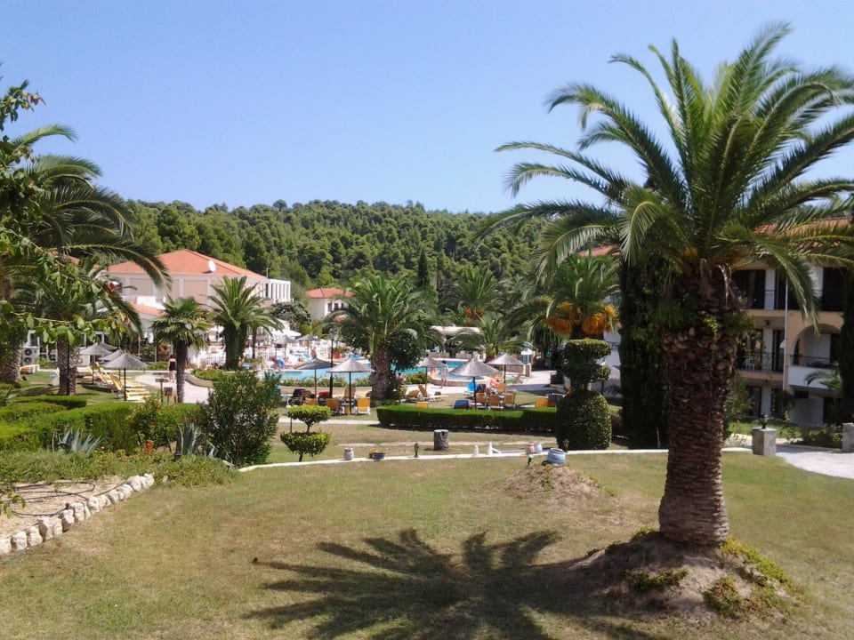 Vom Appartement auf die Poolanlage Hotel Chrousso Village