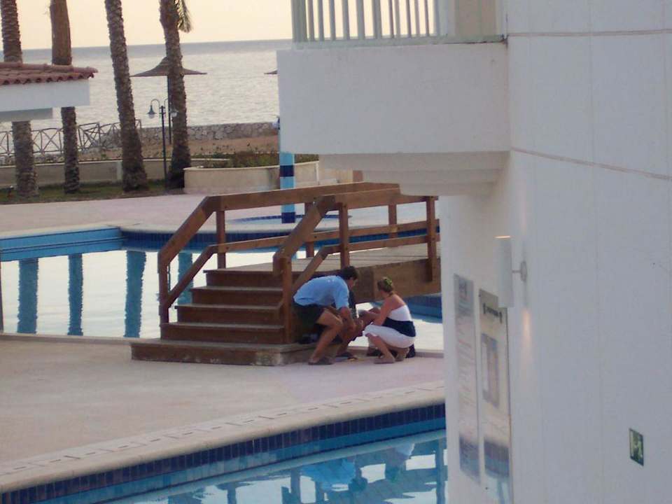 Platz zur Nahrungsaufnahme am Pool Siva Sharm