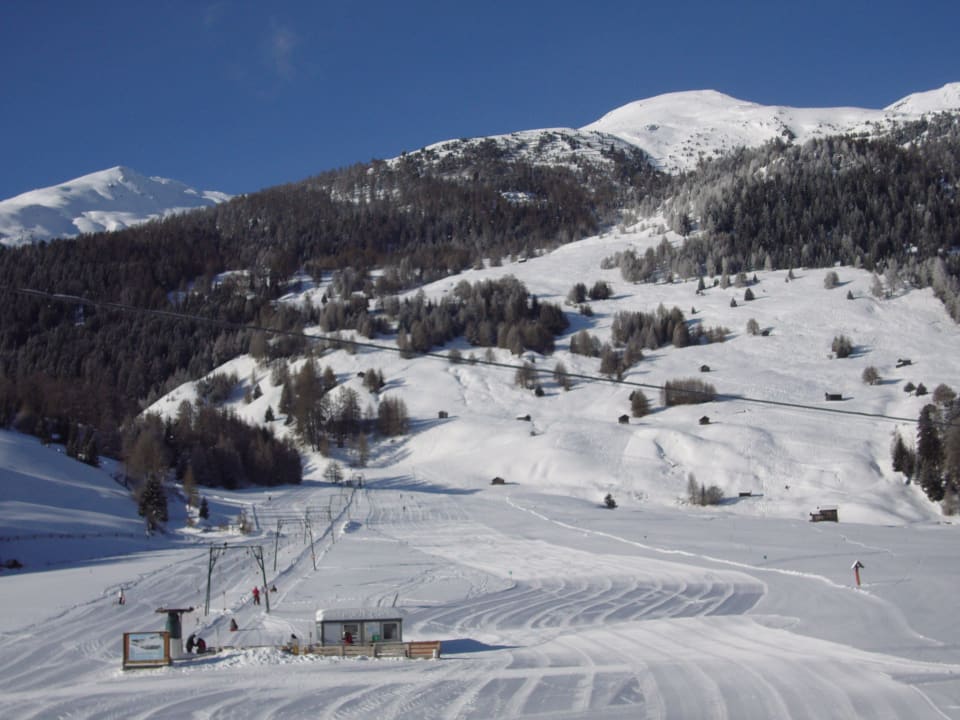 Blick auf den Hausberg (Babylift) Hotel Reschnerhof