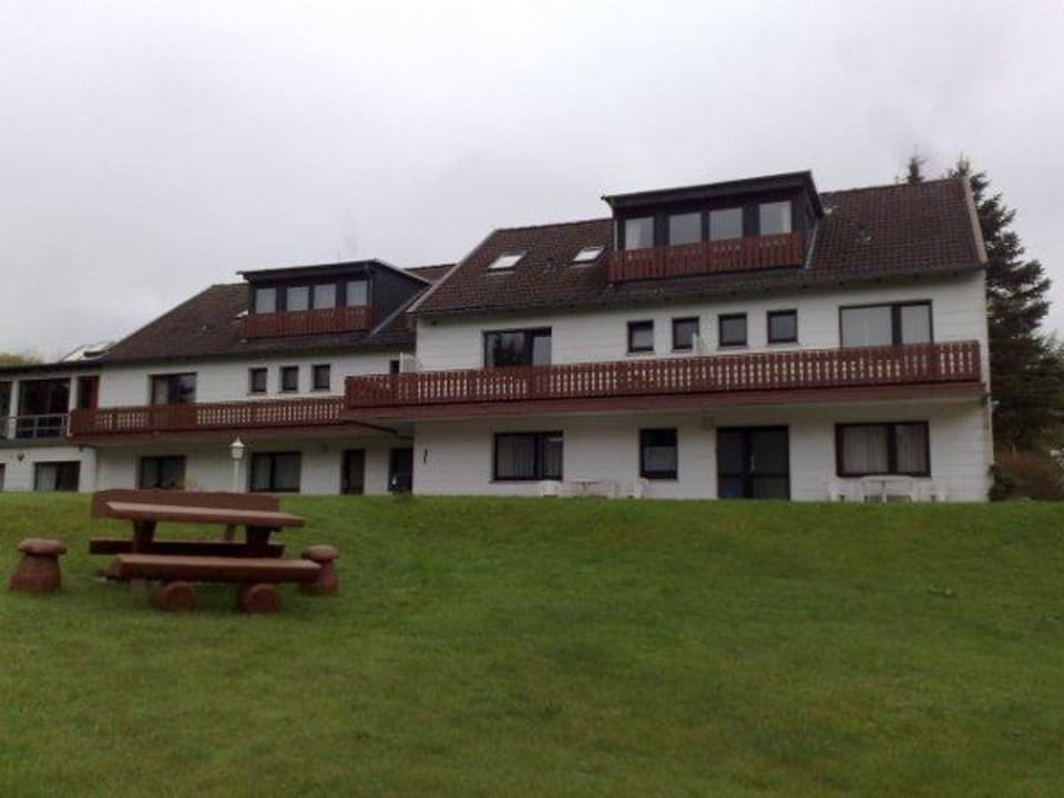 Haus, hinterer Eingang Haus Panorama