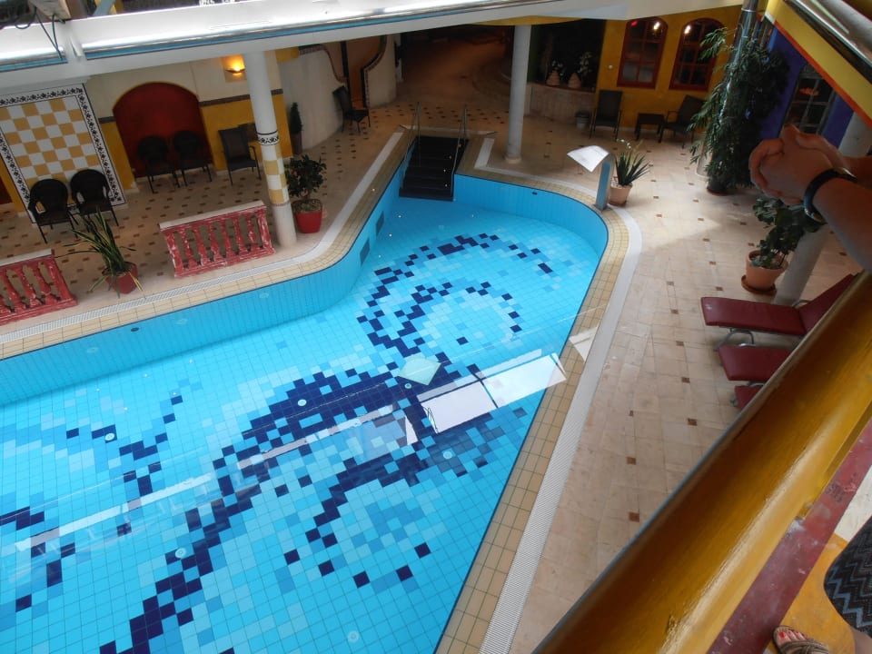 Innenpool von oben Hotel Kohlerhof
