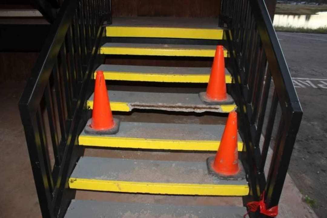 Treppe zu den Zimmern Hotel Bryce View Lodge