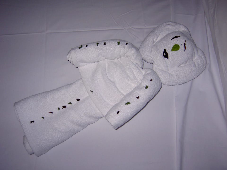 Tägliche Deko`s am Bett Golden Beach Resort