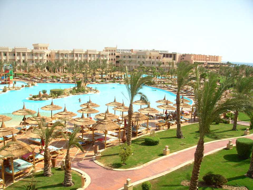 Blick aus unserem Doppelzimmer Pickalbatros Palace Resort