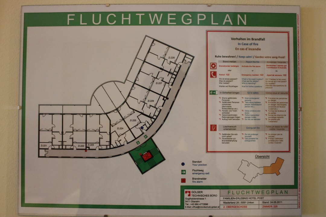 Fluchtwegplan POST Family Resort
