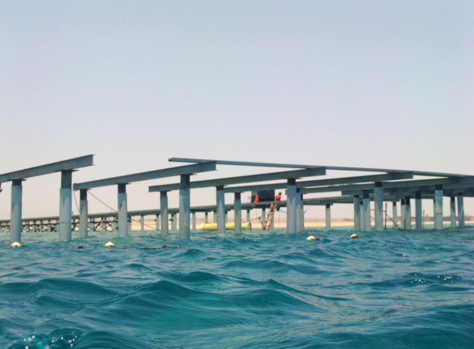 Steg im Bau vom Wasser aus gesehen Grand Makadi