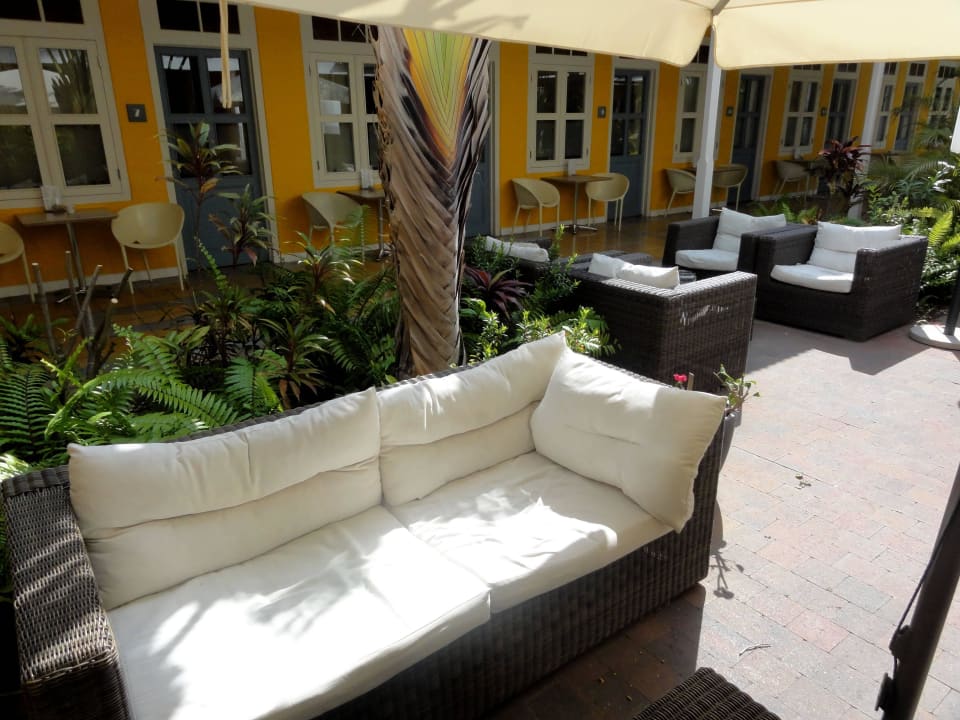 Tropischer Garten im Innenhof des Hotels Hotel 't Klooster