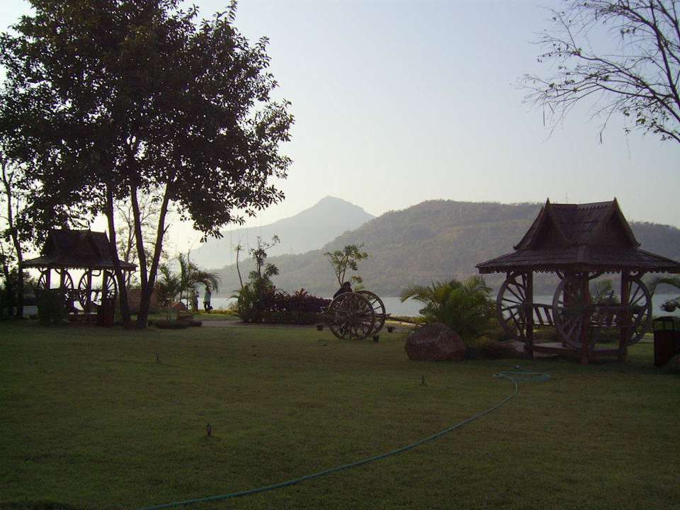 Blick auf den Mekong River Champasak Grand Hotel