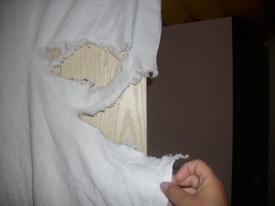 Kaputtes Handtuch Hotel Orfeus Park