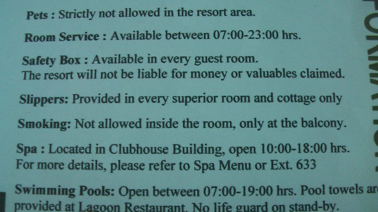 Safety Box Peace Laguna Resort and Spa