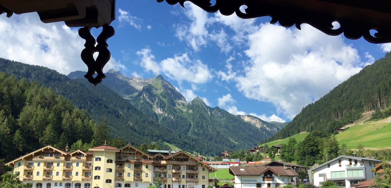 Ausblick von Suite Grünberg Olympia Relax Hotel Leonhard Stock