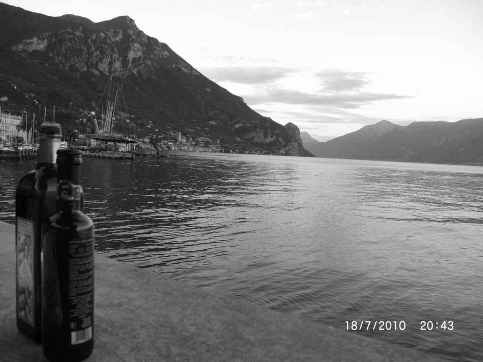 Gardasee von der Terrasse Hotel Bogliaco