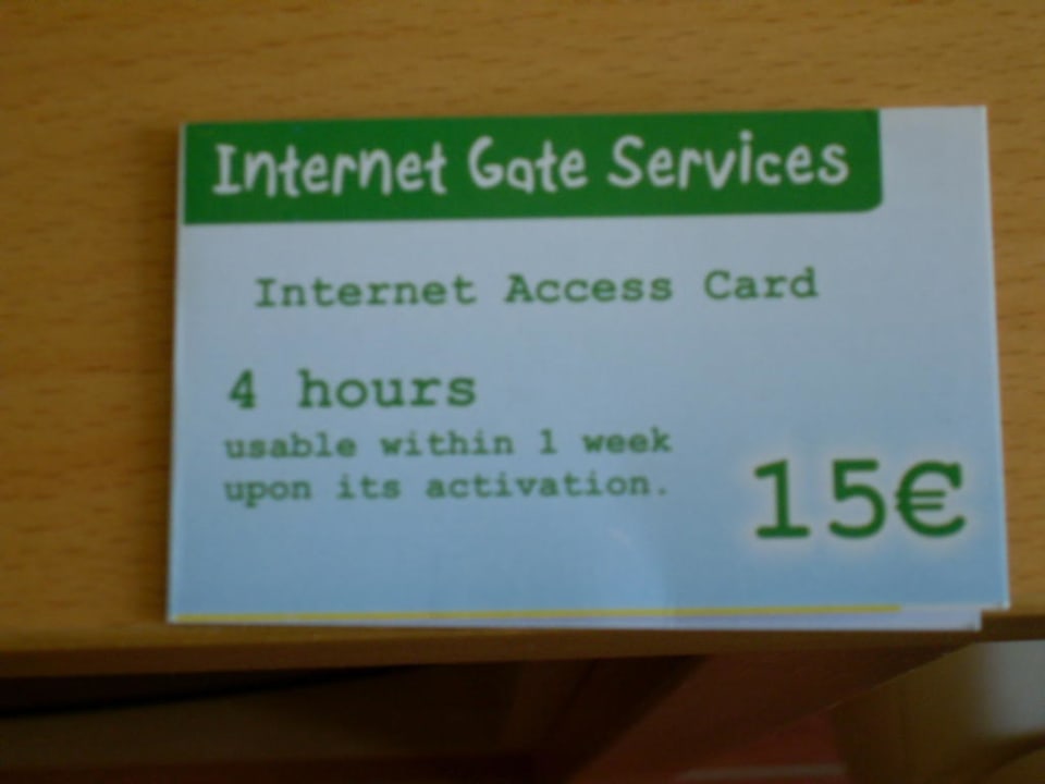 Internet Card 15€ für 4 Stunden All Senses Nautica Blue Exclusive Resort & Spa