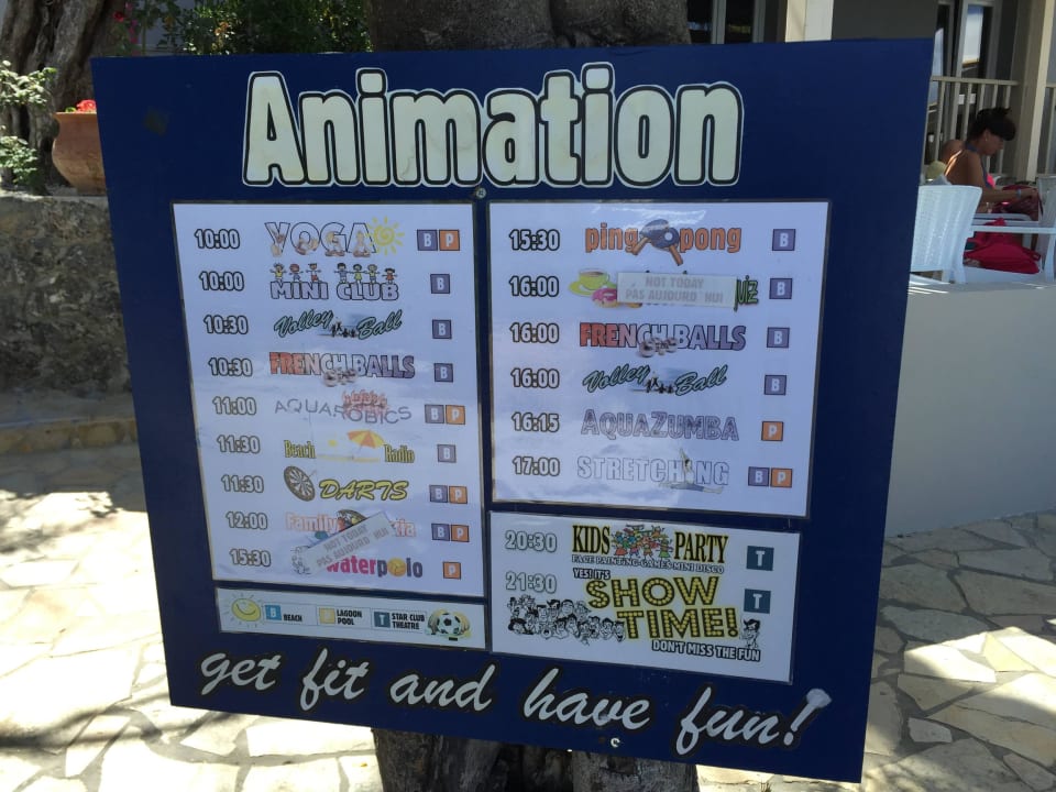 Zeitplan Aeolos Beach Resort