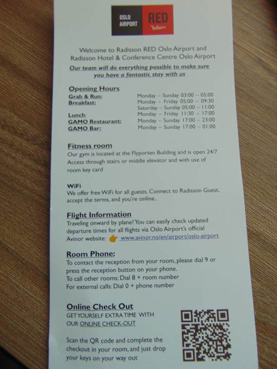 Zimmer Radisson RED, Oslo Airport