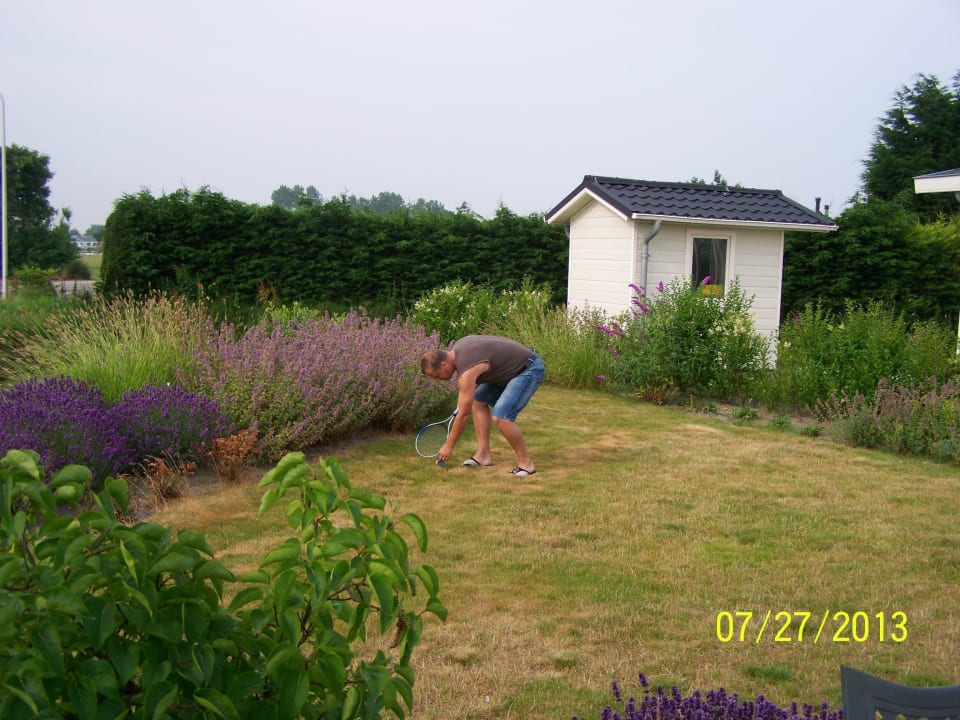 Kurz vor dem Frühstück Federball EuroParcs Parc du Soleil