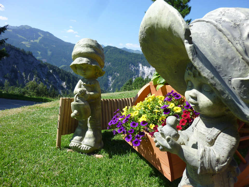 Ausblick vom Hof Bergbauernhof Pension Irxner