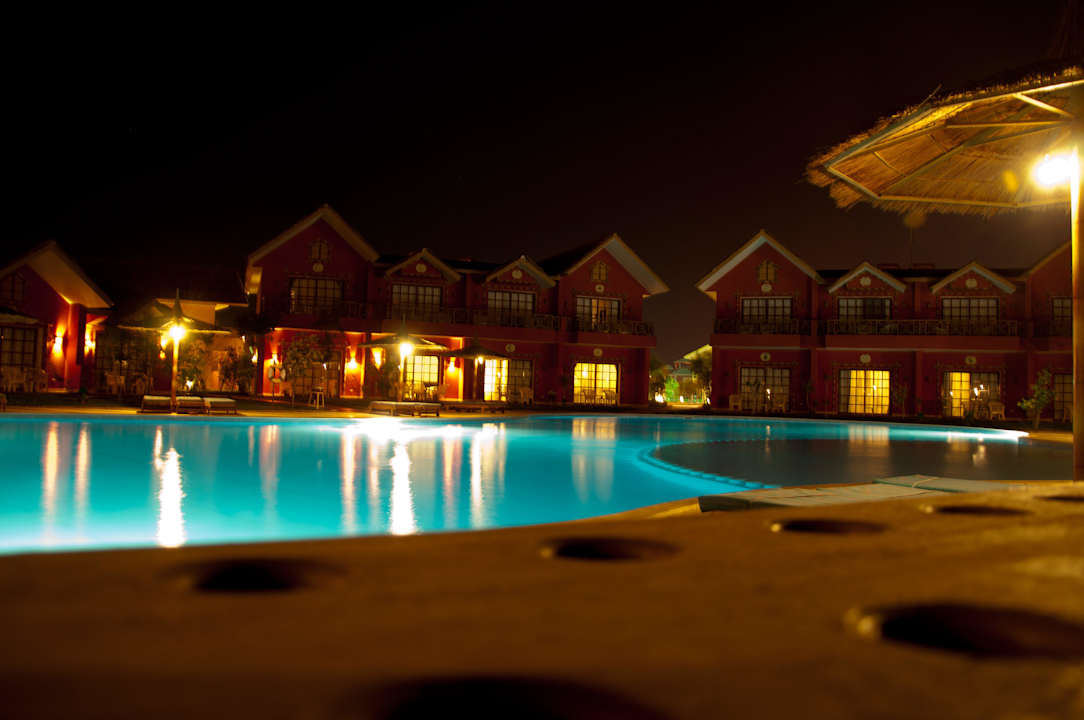 Pool bei Nacht Pickalbatros Jungle Aqua Park Resort - Neverland Hurghada