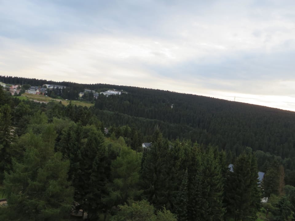 Ausblick aus unserem Zimmer 2 AHORN Panorama Hotel Oberhof