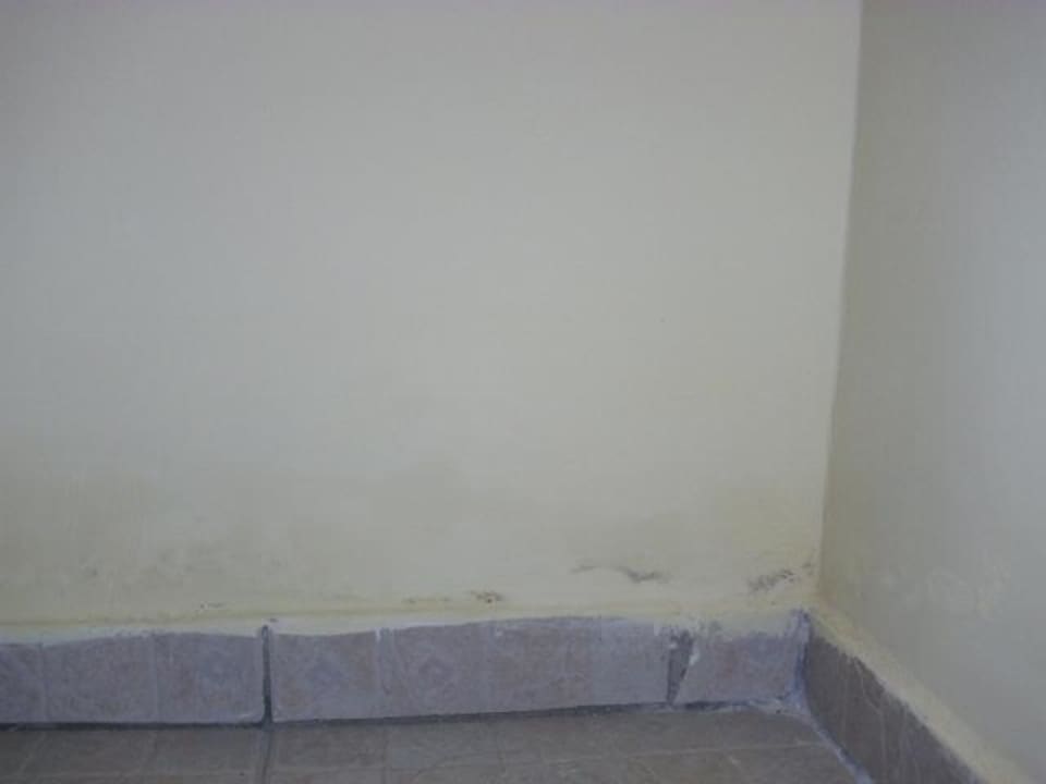 Wand nach Schimmelbeseitigung mit Chlor Tiana Beach Resort