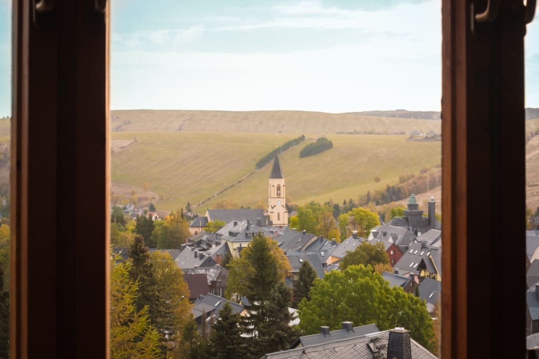 Ausblick Haus am Berg - Pension direkt am Skihang