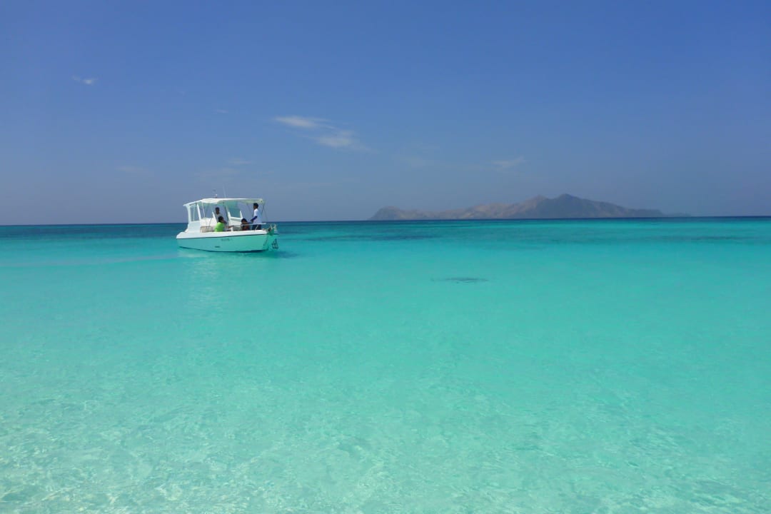 Ausblick vom Strand Hotel Amanpulo Resort