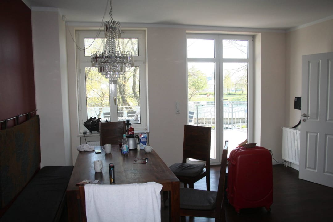 Essbereich Ferienwohnung Versteck am Strom