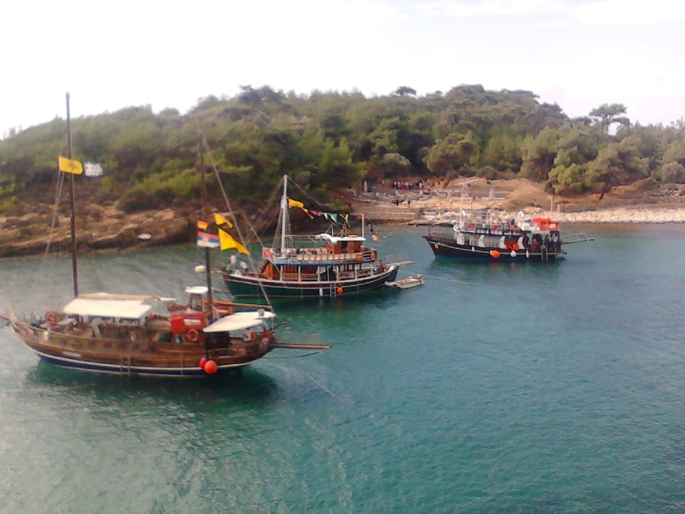 Schiffe mit Touristen von der Insel zu der archäol Gorgona Rooms