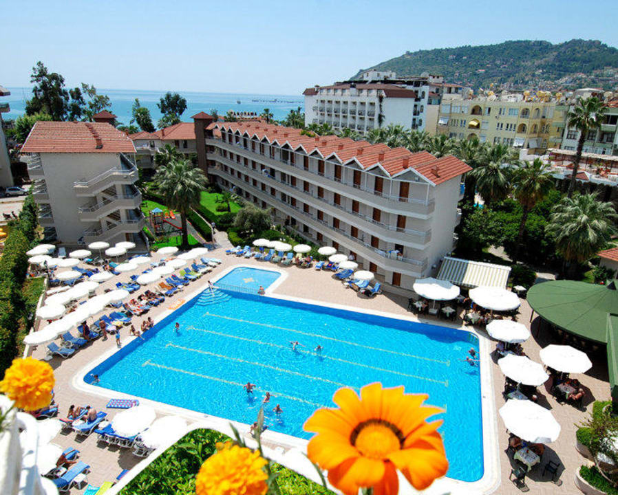 S. pool and part of pool blocks Hotel Panorama