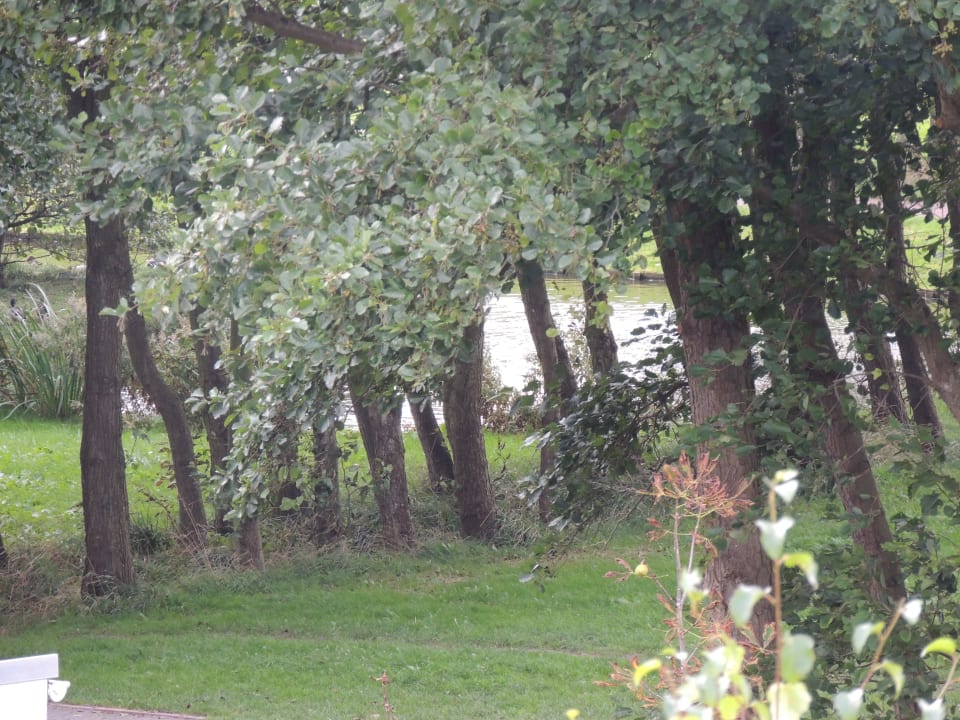 Sicht vom Hotel zum Kurgarten Strandhuus Norddeich