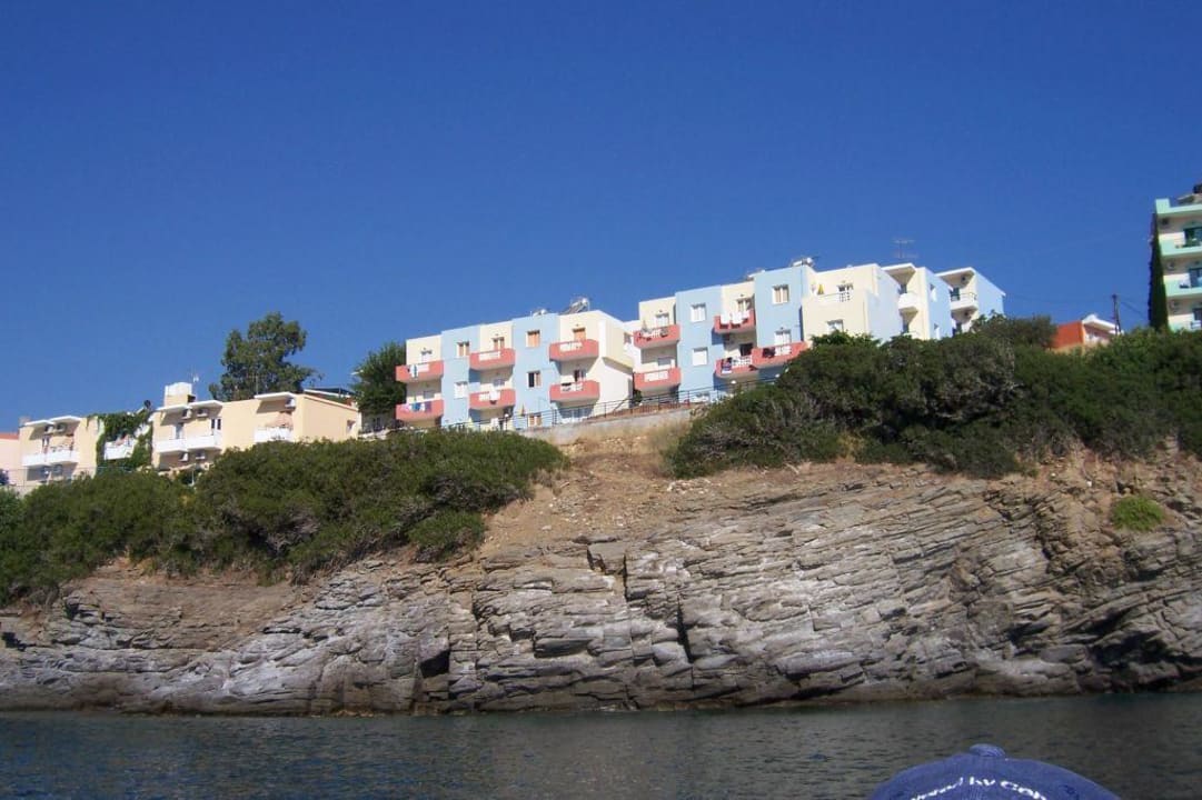Vom Meer aus gesehen Troulis Apart-Hotel