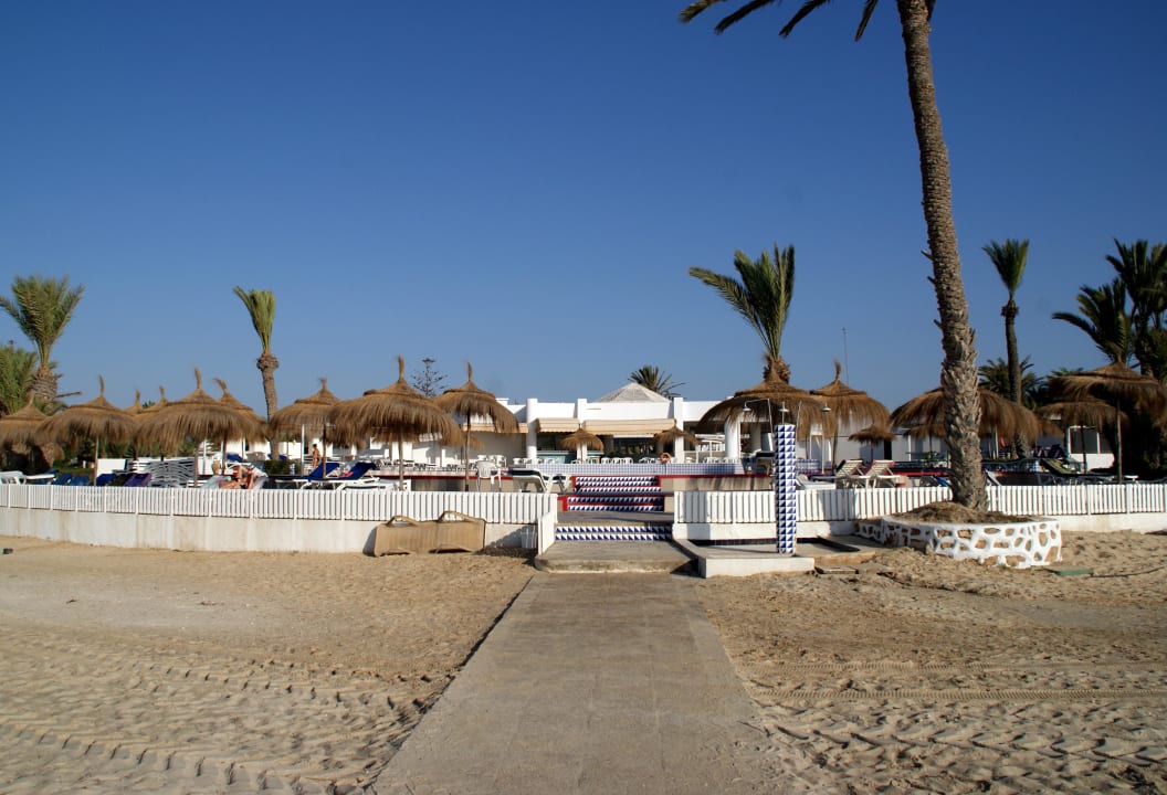 Vom Meer aus gesehen Hotel El Mouradi Djerba Menzel