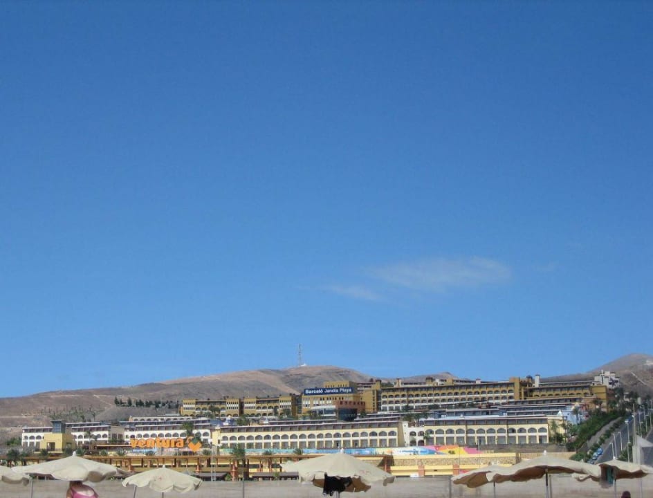 Der "Blick zurück" vom Strand Occidental Jandía Mar