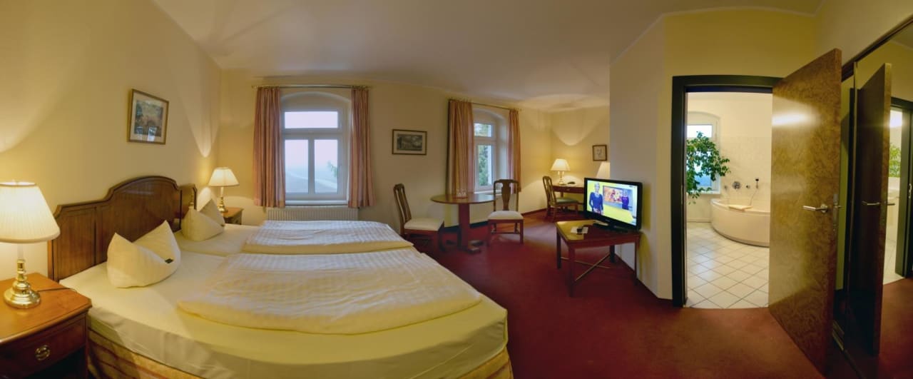 Großes Doppelzimmer Landhaus Heidehof