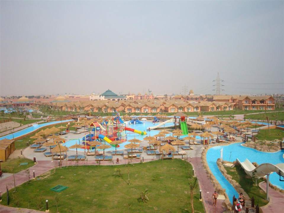 Ausblick vom Rutschenturm Pickalbatros Jungle Aqua Park Resort - Neverland Hurghada