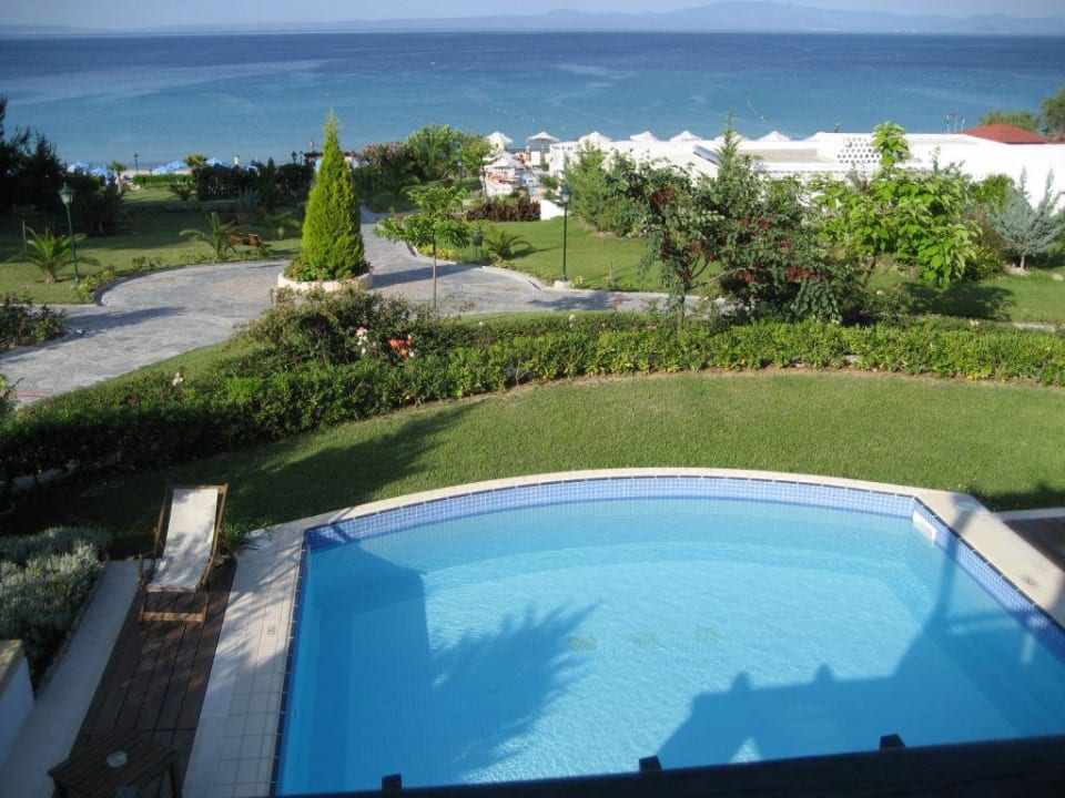 Blick von unserem Balkon Aegean Melathron Thalasso Spa Hotel