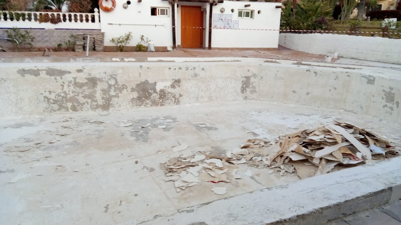 Bauarbeiten am Pool  HL Miraflor Suites Hotel