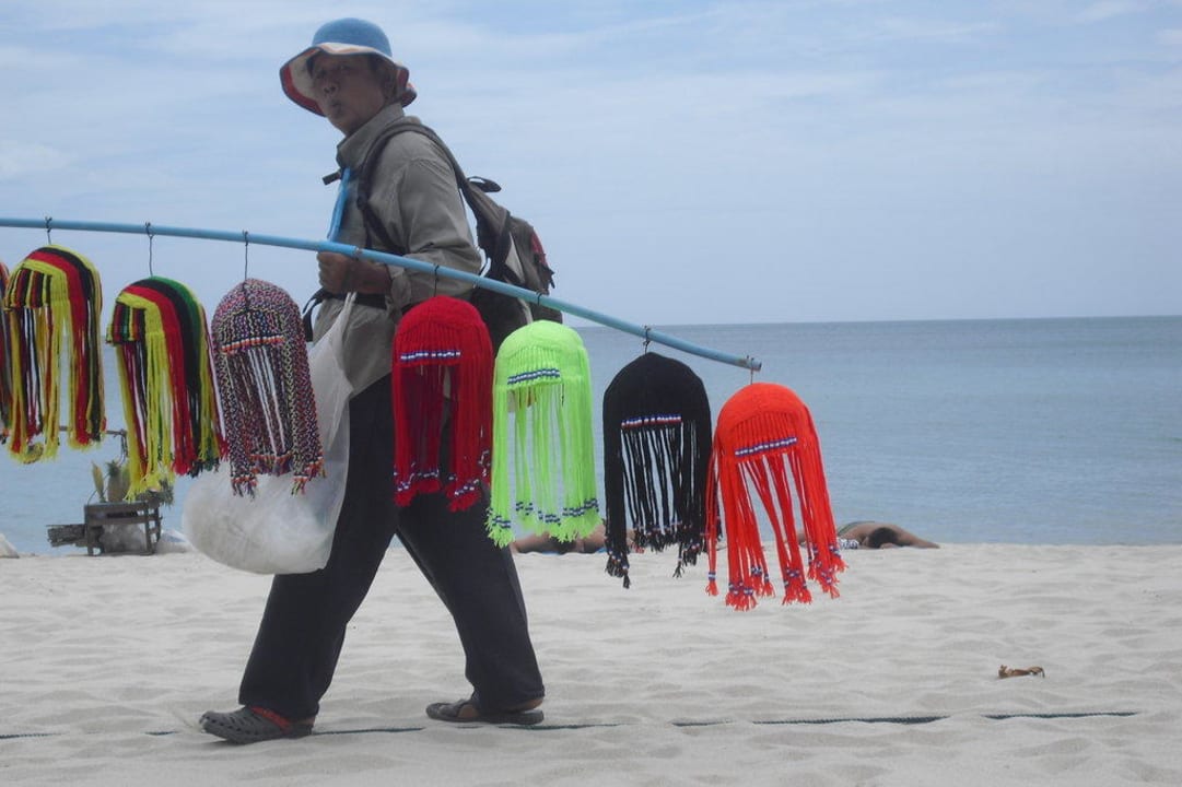 Strandverkäufer Banana Fan Sea Resort